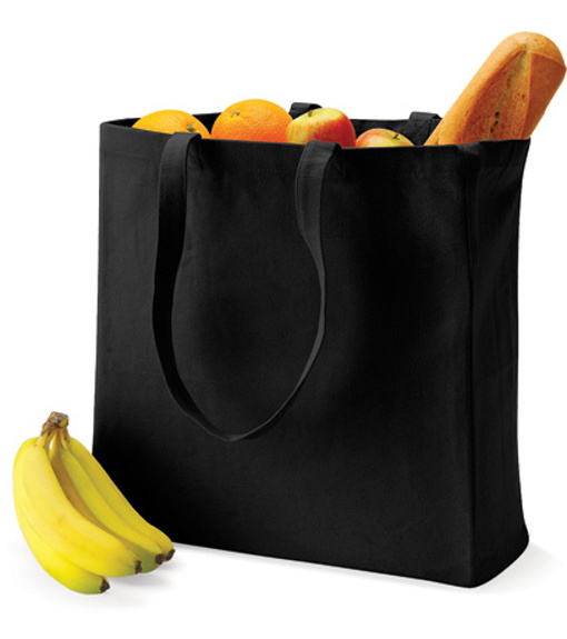 Quadra Plátená nákupná taška QD23 Black 39 x 42 x 13 cm