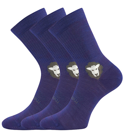Voxx Barefootik merino Detské športové ponožky - 3 páry BM000005126300102982 fialová 30-34 (20-22)