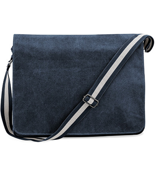 Quadra Plátená vintage taška cez rameno QD610 Vintage Oxford Navy 40 x 30 x 12 cm