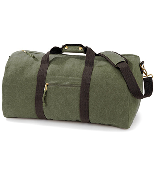 Quadra Plátená vintage cestovná taška QD613 Vintage Military Green 58 x 30 x 30 cm