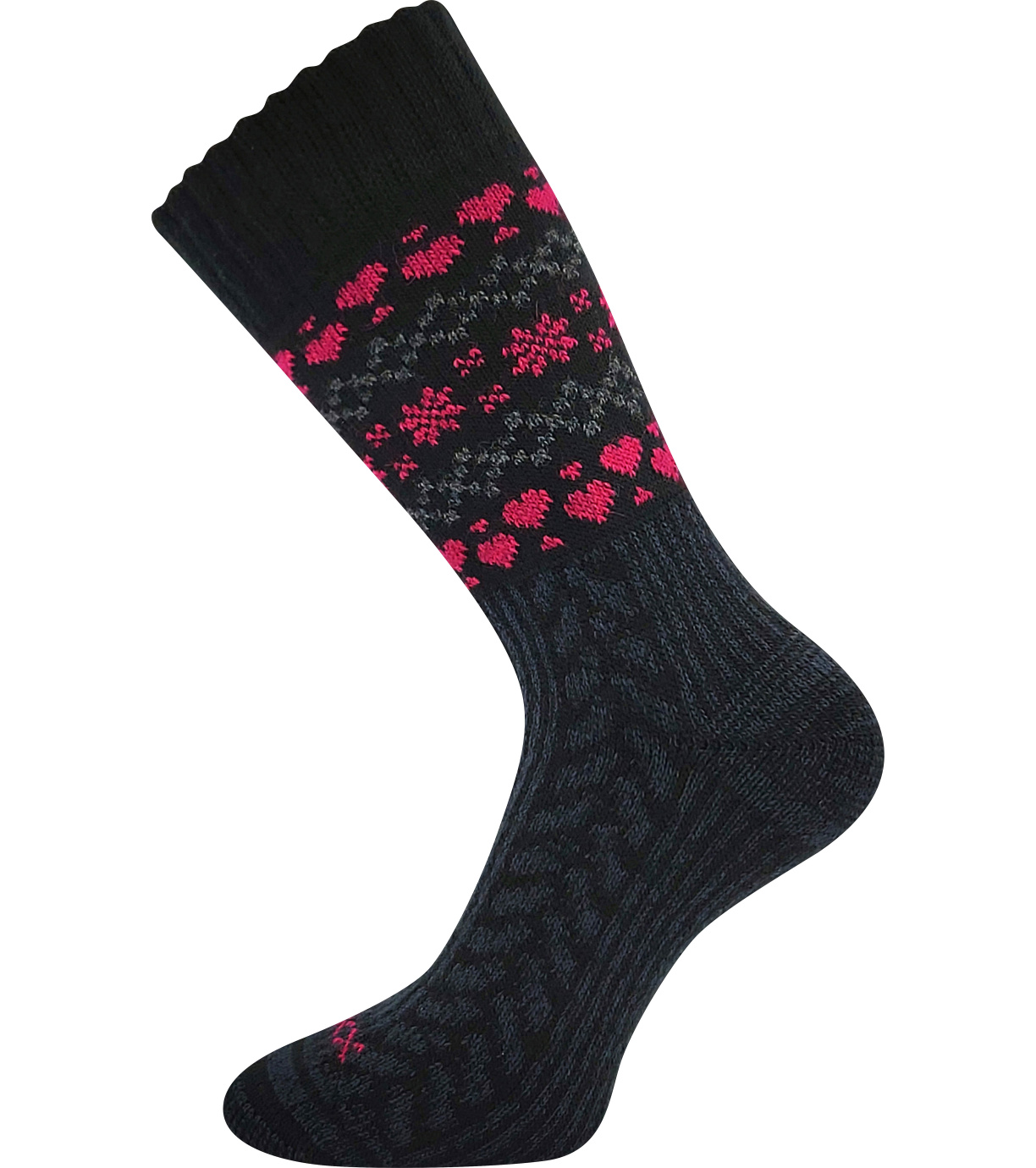 Voxx Veltra Dámske vlnené ponožky BM000005122800101938 černá-magenta 39-42 (26-28)