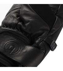 Unisex lyžiarske kožené rukavice LOLRE ALPINE PRO čierna