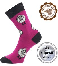 Dámske tenké merino ponožky Vlněnka VoXX® fuxia