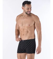 Pánske boxerky kratšie nohavička 73142P GINA Čierna-sivá
