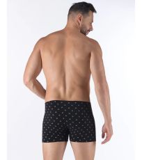 Pánske boxerky kratšie nohavička 73142P GINA Čierna-sivá