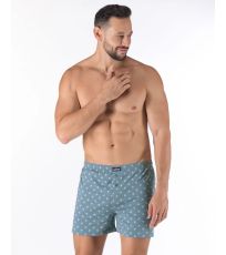 Pánske trenírky voľné 75224P GINA Šedá-biela