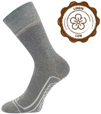 Unisex ľanové ponožky - 3 páry Linemul VoXX® šedá melé