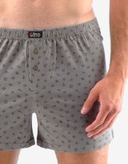 Pánske voľné trenírky 75187P GINA Šedá-čierna