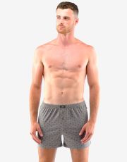 Pánske voľné trenírky 75187P GINA Šedá-čierna