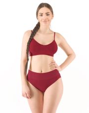 Dámske nohavičky klasické so širokým bokom 00035P GINA brandy