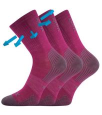 Detské športové vlnené ponožky - 3 páry Optimalik VoXX® fuxia