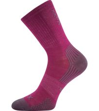 Detské športové vlnené ponožky - 3 páry Optimalik VoXX® fuxia