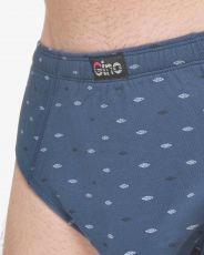 Pánske slipy so širším bokom 71136P GINA tm.popol sv. tyrkysová