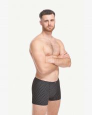 Pánske boxerky s kratšou nohavičkou 73136P GINA čierna - mesiac