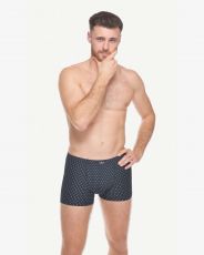 Pánske boxerky s dlhšou nohavičkou 74179P GINA čierna - mesiac