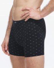 Pánske boxerky s dlhšou nohavičkou 74180P GINA Čierna-aqua