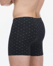 Pánske boxerky s dlhšou nohavičkou 74180P GINA Čierna-aqua