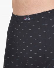 Pánske boxerky s dlhšou nohavičkou 74180P GINA Čierna-aqua