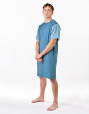 Pánska nočná košeľa 79202P GINA mesiac-dunaj