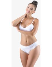 Dámske bokové nohavičky so širokým bokom 16175P GINA biela-purpurová