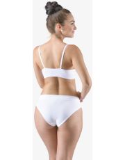 Dámske bokové nohavičky so širokým bokom 16175P GINA biela-purpurová