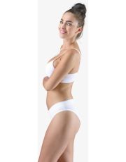 Dámske bokové nohavičky so širokým bokom 16175P GINA biela-purpurová