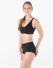 Klasické nohavičky so spevneným pásom 00052P GINA čierna