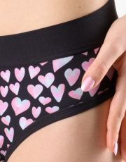 Dámske klasické nohavičky s úzkym bokom 10296P GINA čierna cukrová