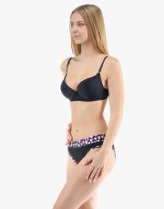 Dámske klasické nohavičky s úzkym bokom 10297P GINA čierna cukrová