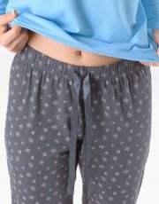 Dámske dlhé pyžamo 19179P GINA Pomienková-tm. šedá