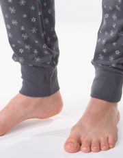 Dámske dlhé pyžamo 19179P GINA Pomienková-tm. šedá