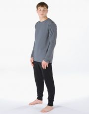 Pánske dlhé pyžamo 79207P GINA tm. šedá-čierna