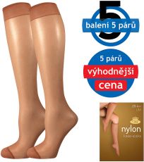 Silónové podkolienky - 5 párov NYLON 20 DEN Lady B