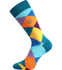 Pánske trendy ponožky - 3 páry Dikarus Lonka káro / mix A