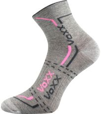 Unisex športové ponožky - 3 páry Franz 03 VoXX® svetlo šedá/ružová