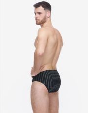 Pánske slipy so širším bokom 71135P GINA Čierna-šalvia