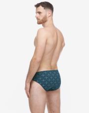 Pánske slipy so širším bokom 71139P GINA Petrolejová-aqua