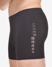 Pánske boxerky s dlhšou nohavičkou 74176P GINA čierna mrkvová