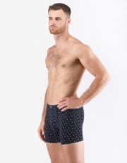 Pánske boxerky s dlhšou nohavičkou 74171P GINA Čierna-pomienková