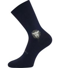Detské športové ponožky - 3 páry Barefootik merino VoXX® tmavo modrá