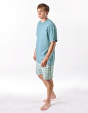 Pánske krátke pyžamo 79188P GINA mesiac - aqua